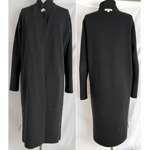 J. Crew Women Small Black Open-Front Long ELLA Sweater Blazer EUC // Fair Trade - Picture 6 of 6